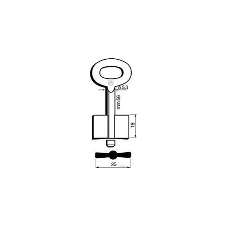 CLE COFFRE-FORT          L 56