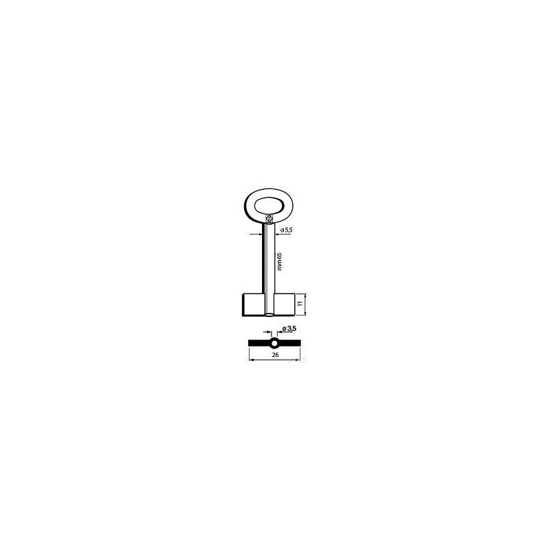 CLE COFFRE-FORT FOREE L65