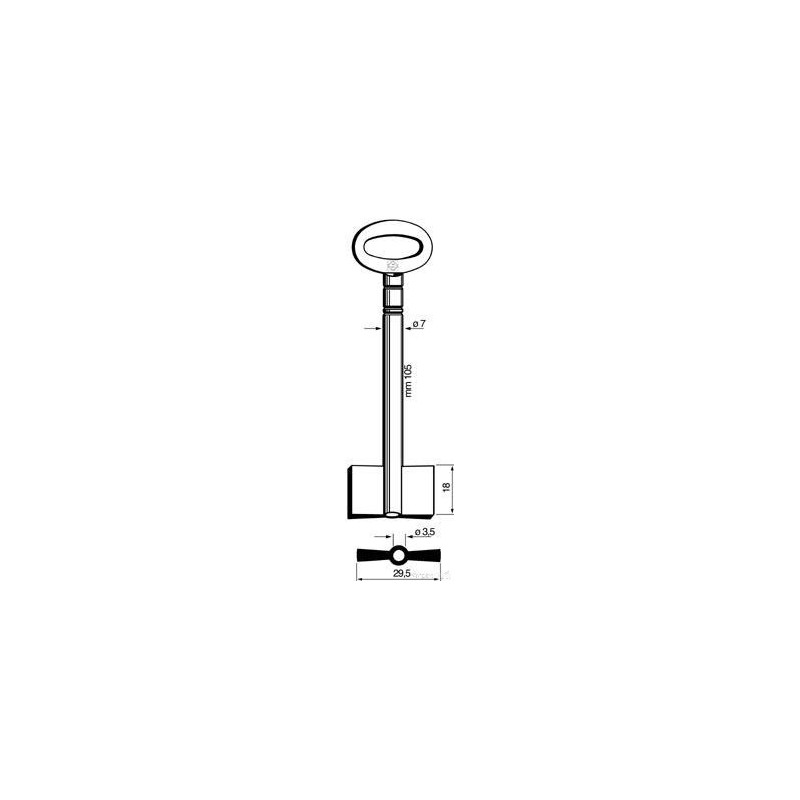 CLE COFFRE-FORT FOREE L105