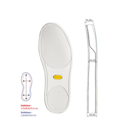 SEMELLE 2148 STRIGTON couleur blanche