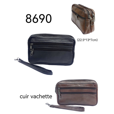 POCHETTE DOUBLE 8690 CUIR