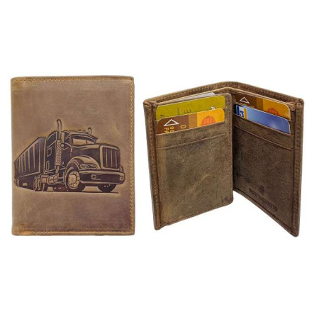 PORTE FEUILLE CUIR VACHETTE GRAVE