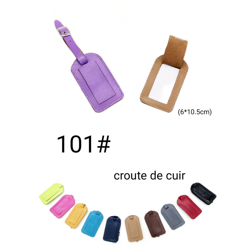 PORTE ETIQUETTE VALISE CUIR M101