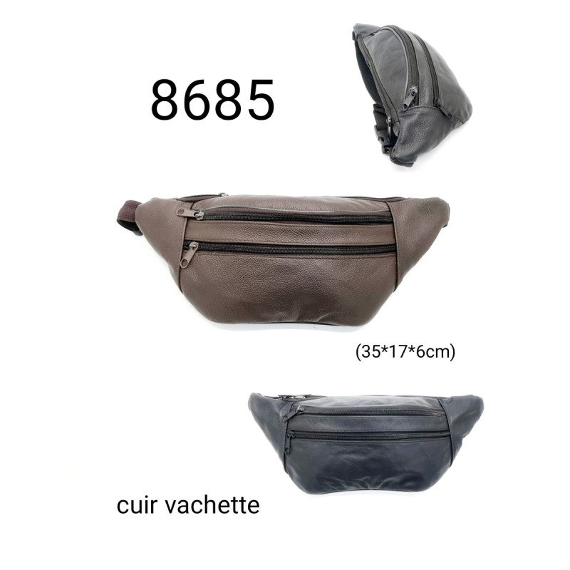 SAC BANANE 8685 CUIR