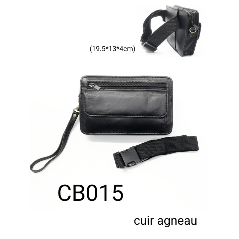 POCHETTE CUIR + SANGLE CB015